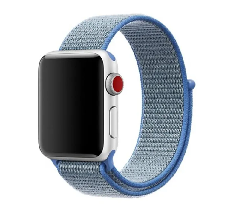 Спортивный дышащий нейлоновый ремешок для часов Apple Watch серии 1 2 3 4 ремешок 42 мм 38 мм модный ремешок для часов - Цвет: Light Blue