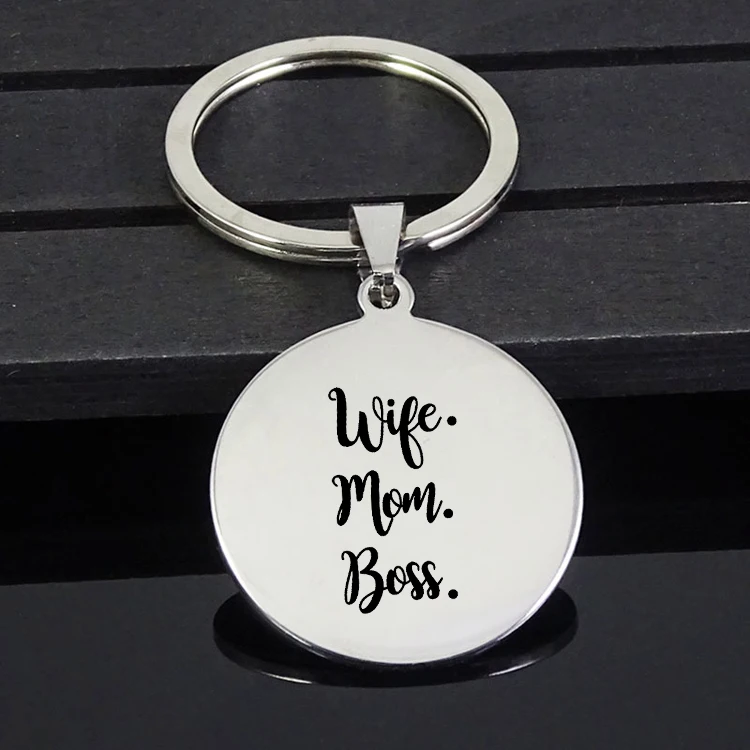 Брелок из нержавеющей стали с надписью Life mom Boss ювелирный Прямая поставка YP7306 |