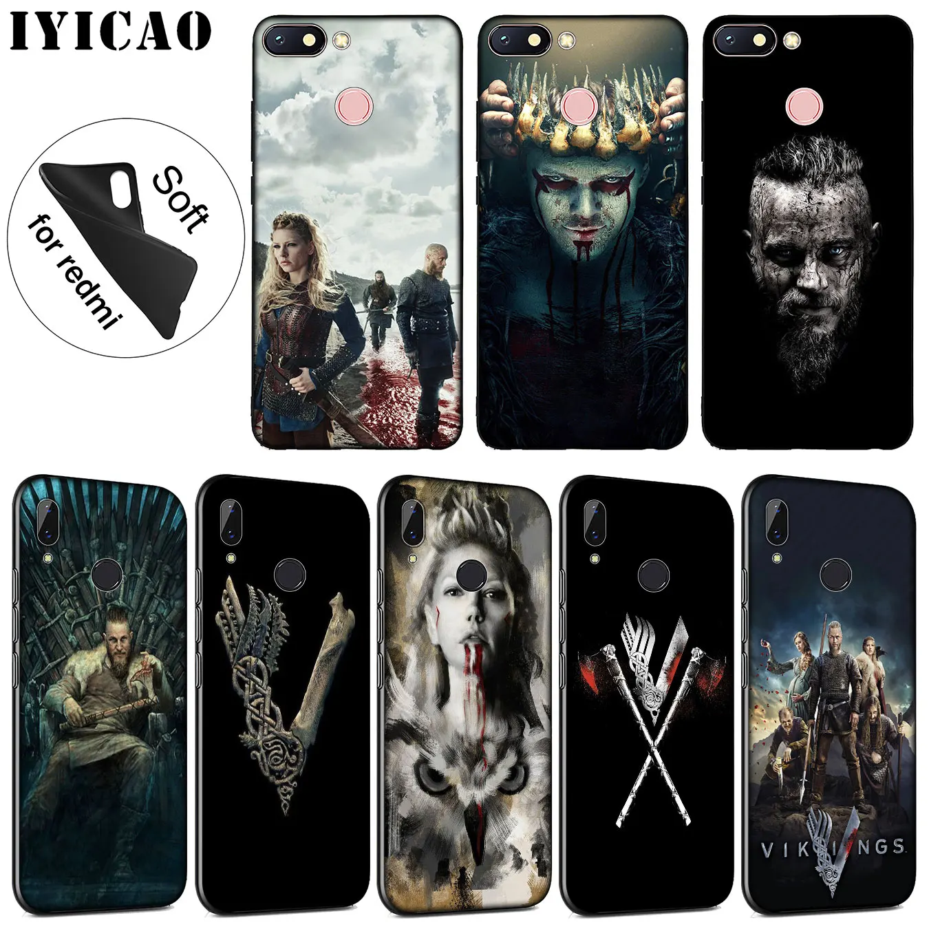 IYICAO Vikings TV Мягкий силиконовый чехол для телефона Xiaomi Redmi K20 8A 7A 6A 5A S2 4X 4A GO Note 8 7 5 Plus 6