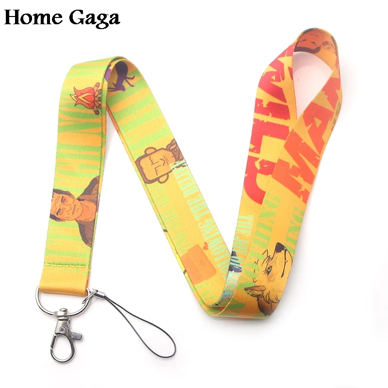 

Homegaga Man vs Wild Bear Grylls keychain lanyard webbing ribbon neck strap fabric badge phone holder necklace accessory D1684