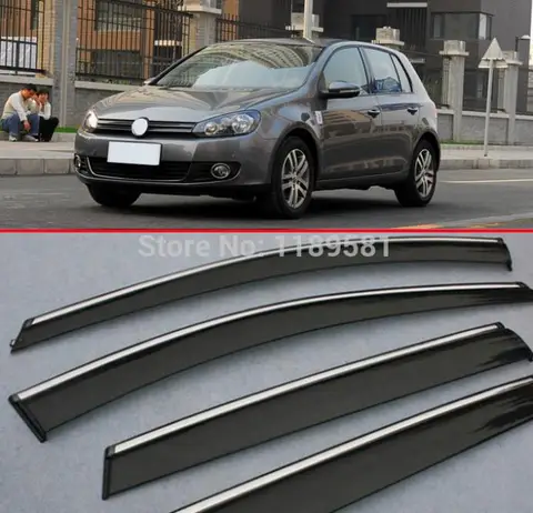 para vw Golf Defletor de Vento Janela Viseira Chuva – Sun Guard Ventilação 6 Mk6 2009-2020