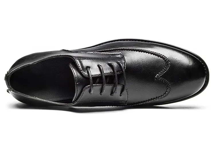 Новинка 2019 г. модные брендовые мужские деловые Свадебные модельные туфли Кожаные броги мужская обувь на плоской подошве повседневные