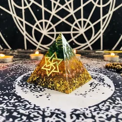 AURAREIKI Orgonite Pyramid Maripura Chakra Natural Citrine Gabriel Enhance Creative Resin Green Crystal Jewelry Decoration C0162 AURAREIKI Orgonite Pyramid Maripura Chakra Natural Citrine Gabriel Enhance Creative Resin Green Crystal Jewelry Decoration C0162