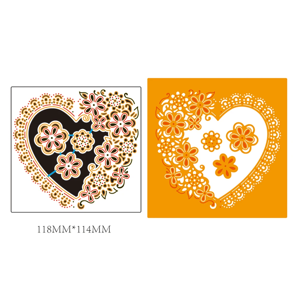 New Design Craft Metal Cutting Die Cut Dies Flower Heart Frame Decoration Scrapb
