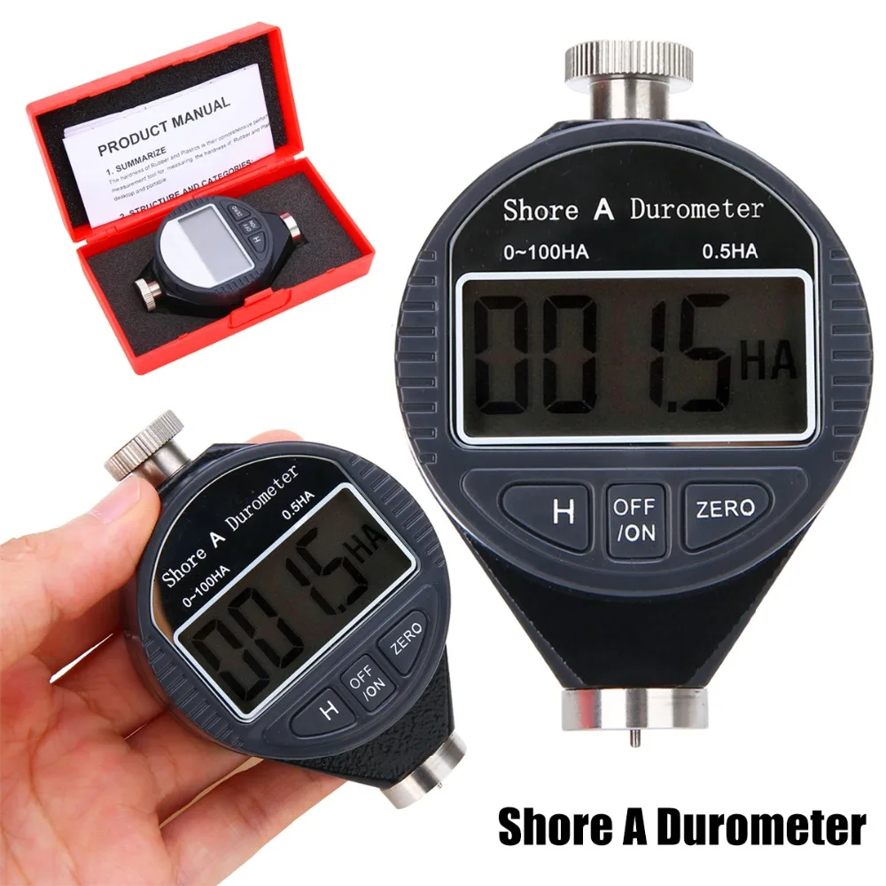 

New 0-100HA Digital Durometer LCD Display Hardness Durometer Tester Shore A Hardness Tester Tire Plastic Rubber Test Tool