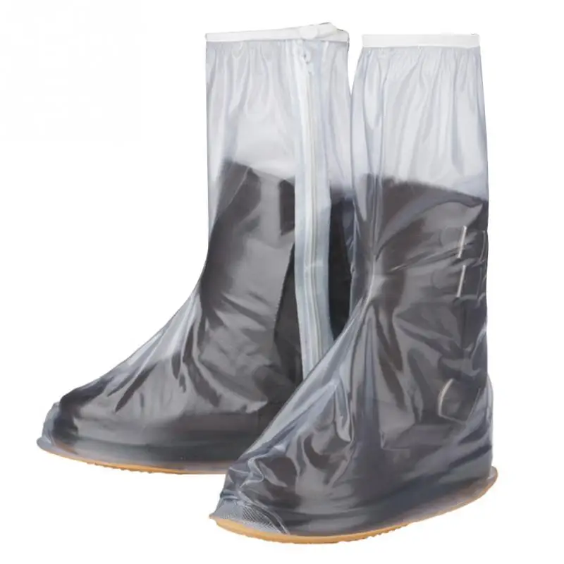 

Unisex PVC Motorcycle Waterproof Rain Shoes Covers Thick High-Top Shoe Protector Impermeable Non-slip Boots Rain Covers