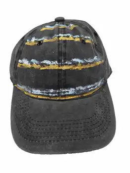 

B188026 fashion Cotton scrawl of trend black Striped comfort unisex Graffiti drawing baseball hat
