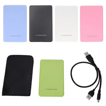 

2.5" USB 2.0 SATA HD Box 1TB HDD Hard Drive External Enclosure Case Support Up to 2TB Data Transfer Backup Tool For PC Laptop