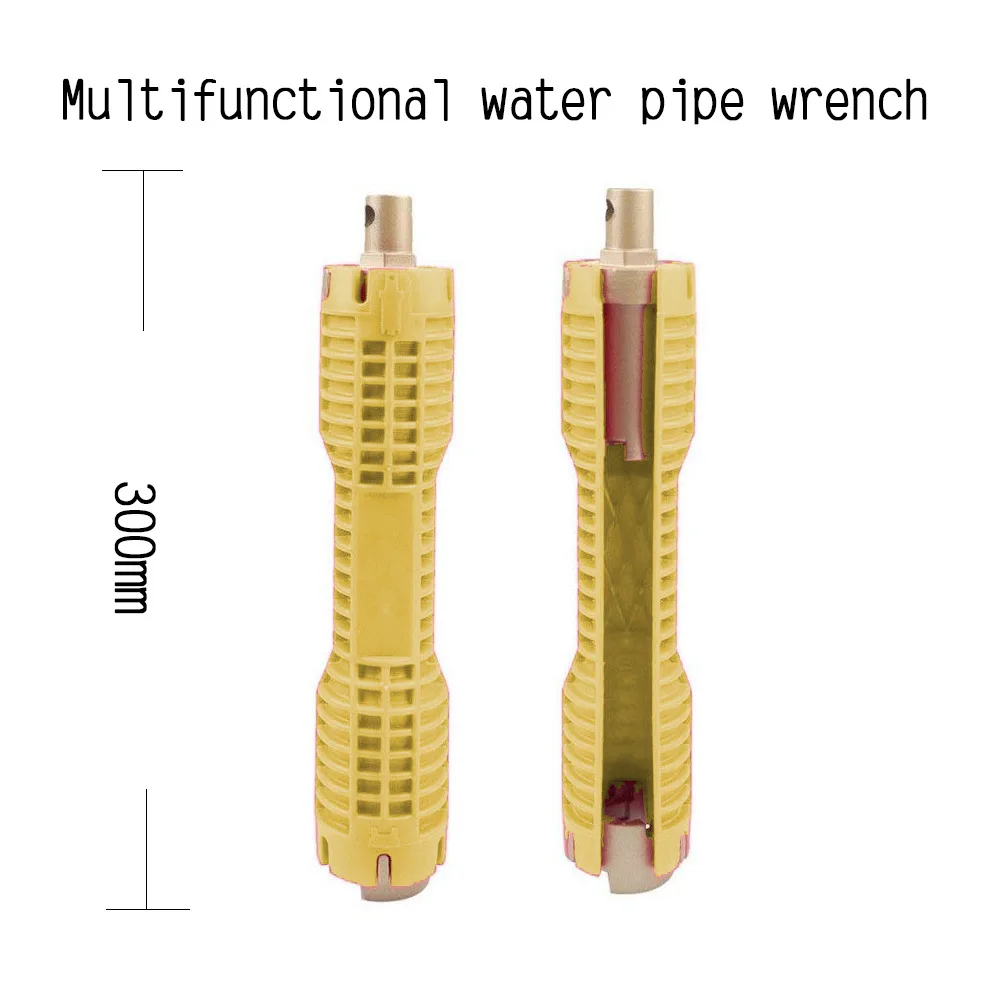 Многофункциональный кран и раковина установщик инструмент розетка двойной торцевой ключ красный раковина установка и обслуживание инструмент - Цвет: Цвет: желтый