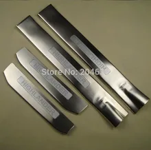 Stainless steel LED Door Sill Scuff Plate For Toyota Highlander 2009-2012 4PCS Fast air ship free