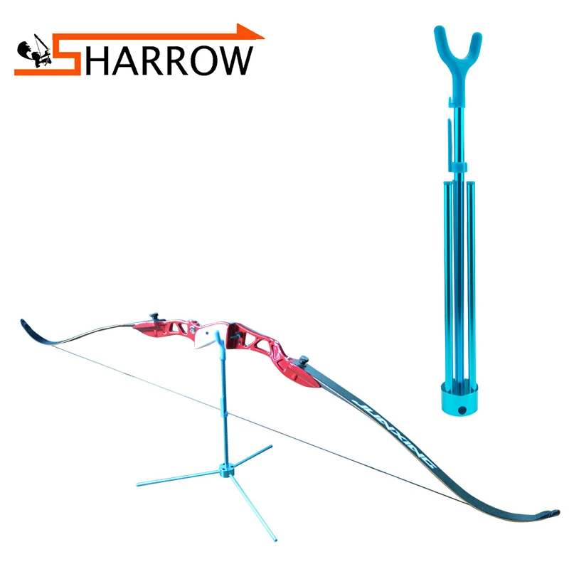 1 Pcs Recurve Bow Stand Blue Aluminum Alloy Adjustable Length Limb