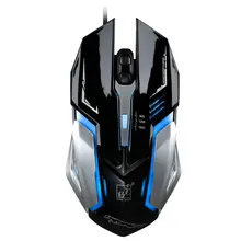 LED Optical wired mouse with backlight metal Cable Mouse gaming Mice for raton inalambrico deathadder souris pc gamer