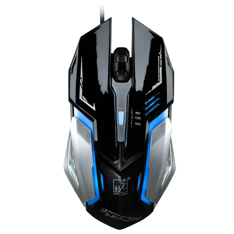LED Optical wired mouse with backlight metal Cable Mouse gaming Mice