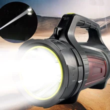 15 Вт супер яркий портативный USB Перезаряжаемый фонарик Фонарь-прожектор многофункциональная длинная лампа