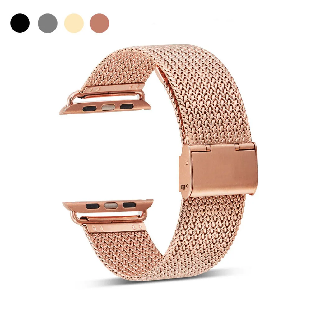 

New Stainless Steel Band for Apple Watch Series 5 4 3 2 1 Replacement Watchband for iWatch 5/4 Strap 40/44/38/42mm Metal Belt