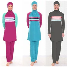 Скромный купальник для мусульманских мусульманские купальники для женщин Hajib Исламский купальник размера плюс для девушек женский купальник 5XL-S