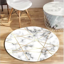 Простой геометрический узор комната круглый моющийся коврик Нескользящие Коврики для гостиной Ромб плед Треллис соединены в горошек ковры