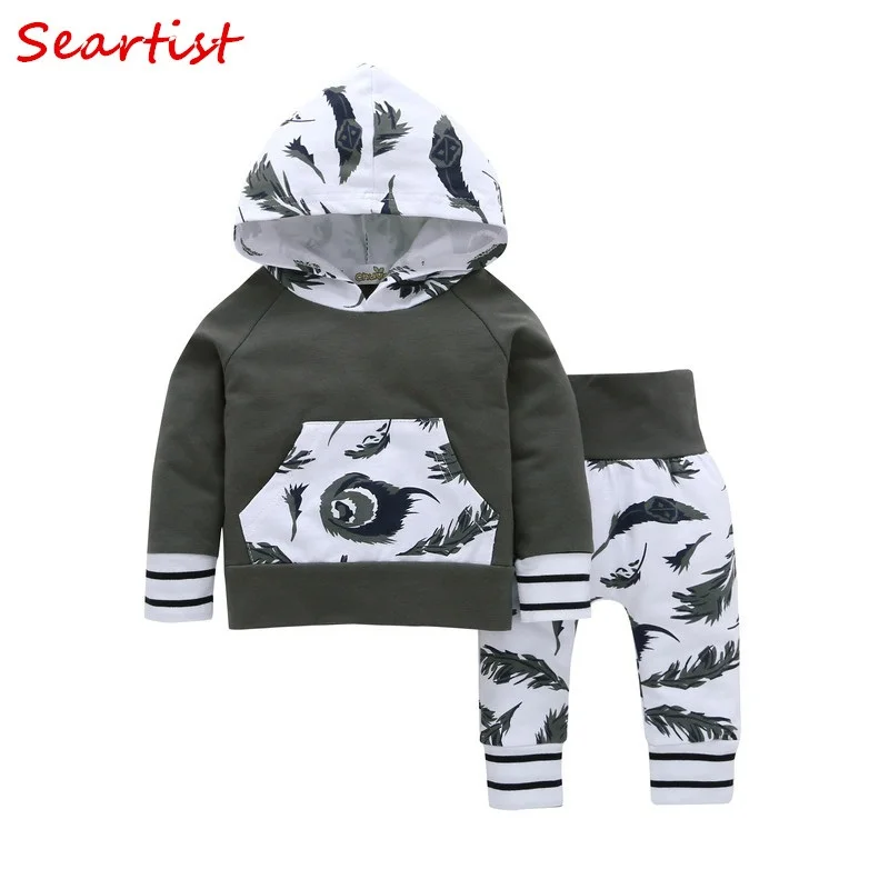 

Seartist 2019 New Baby Boys Girls Clothing Set Spring Children 2pcs Hoodies+Pants Kids Hooded Suit Leggings Set Boys Clothes 19C