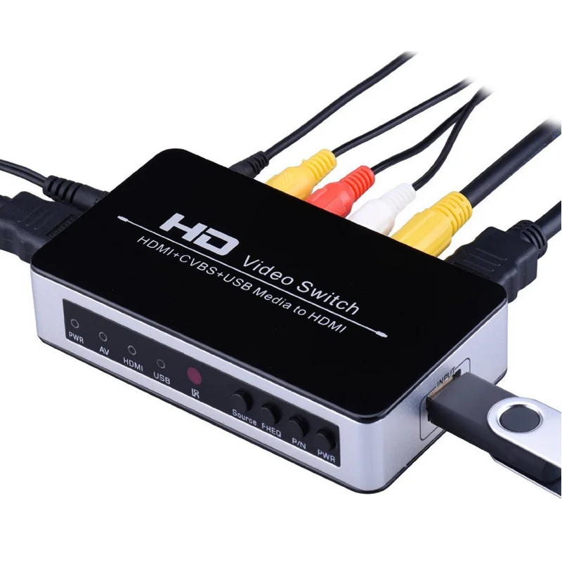 2017 New HDMI Converter USB Media Player Composite HDMI AV CVBS USB To