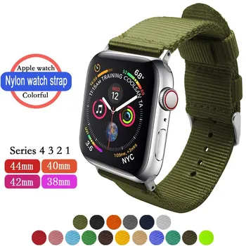 

Band For Apple Watch Series 5/4/3/2 38MM 42MM Nylon Soft Breathable Replacement Strap Sport Loop for iwatch series 4 40MM 44MM