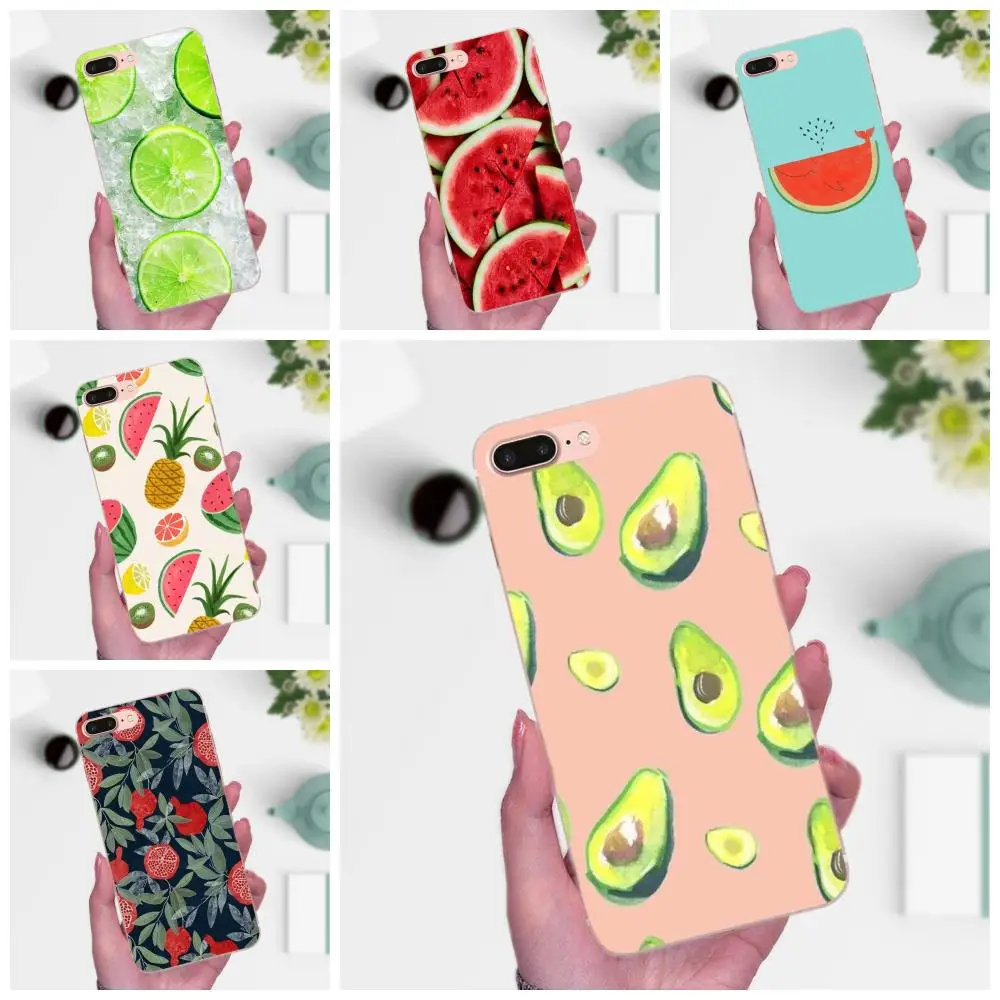 

For Huawei Mate 7 8 9 10 20 P8 P9 P10 P20 P30 Lite Plus Pro 2017 Soft Capa Summer Fruit Pineapple Watermelon Lemon