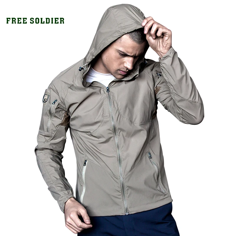 FREE SOLDIER outdoor elastic men's breathable sun block clothes, summer ...