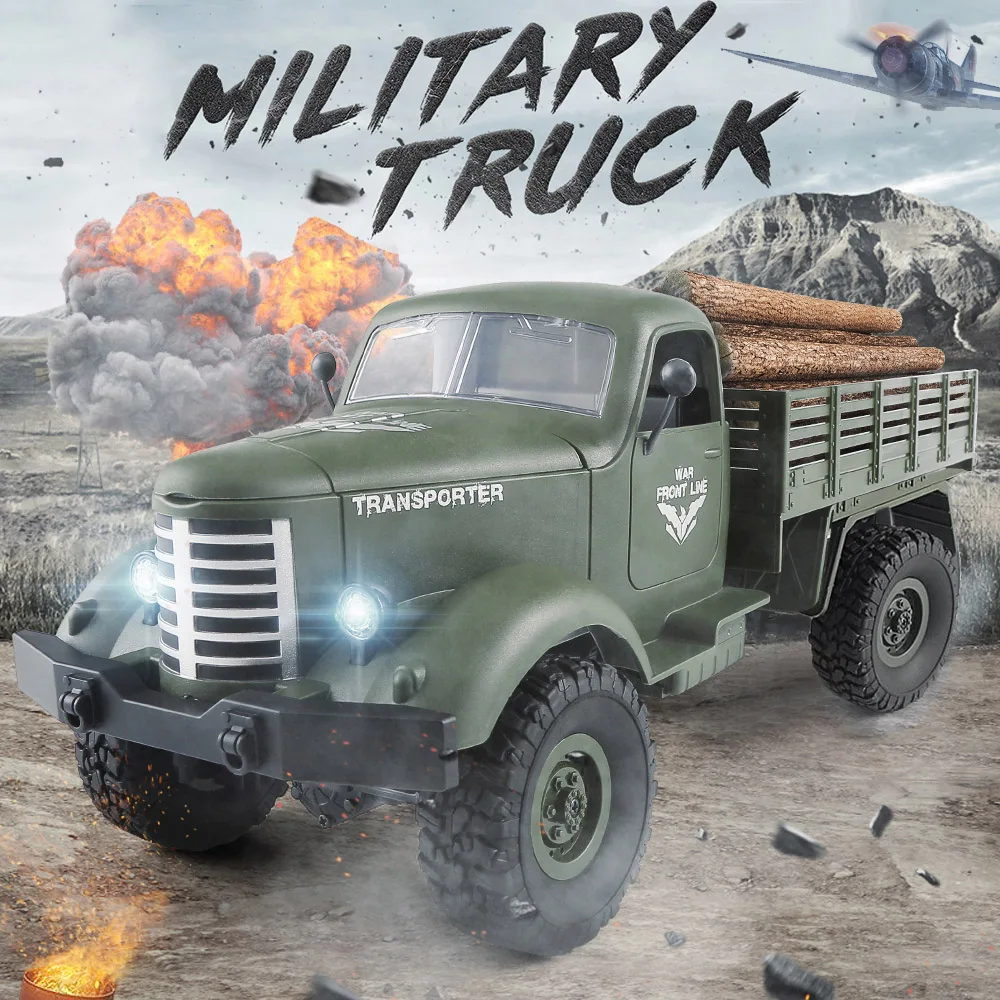 

JJR/C RC Car Q61 1:16 2.4G 4WD RC Off-road Military Transporter RTR Toys for Children Kids Toy