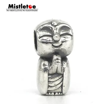 

Mistletoe Genuine 925 Sterling Silver Tibetan Buddha Charm Bead Fit DGA Troll And Pan Bracelet Jewelry