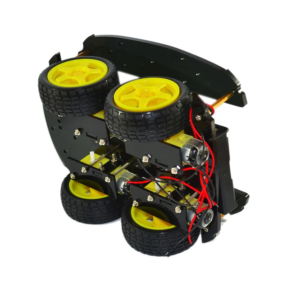 2 schicht 4WD Smart auto chassis vier rad stick smart car kit für arduino Chassis DIY Kit