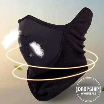 

2PCS Airsoft Men Women Hiking Scarf Sport Ski Mask Dustproof Half Face Mask Winter Outdoor Snowboard Hood CS Cap Neck Veil