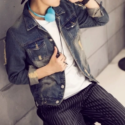 Autumn Hi-Street Men jeans Jackets casual washed patchwork Distressed Denim Man Slim Fit Streetwear Hip Hop Vintage Jacket Autumn Hi-Street Men jeans Jackets casual washed patchwork Distressed Denim Man Slim Fit Streetwear Hip Hop Vintage Jacket