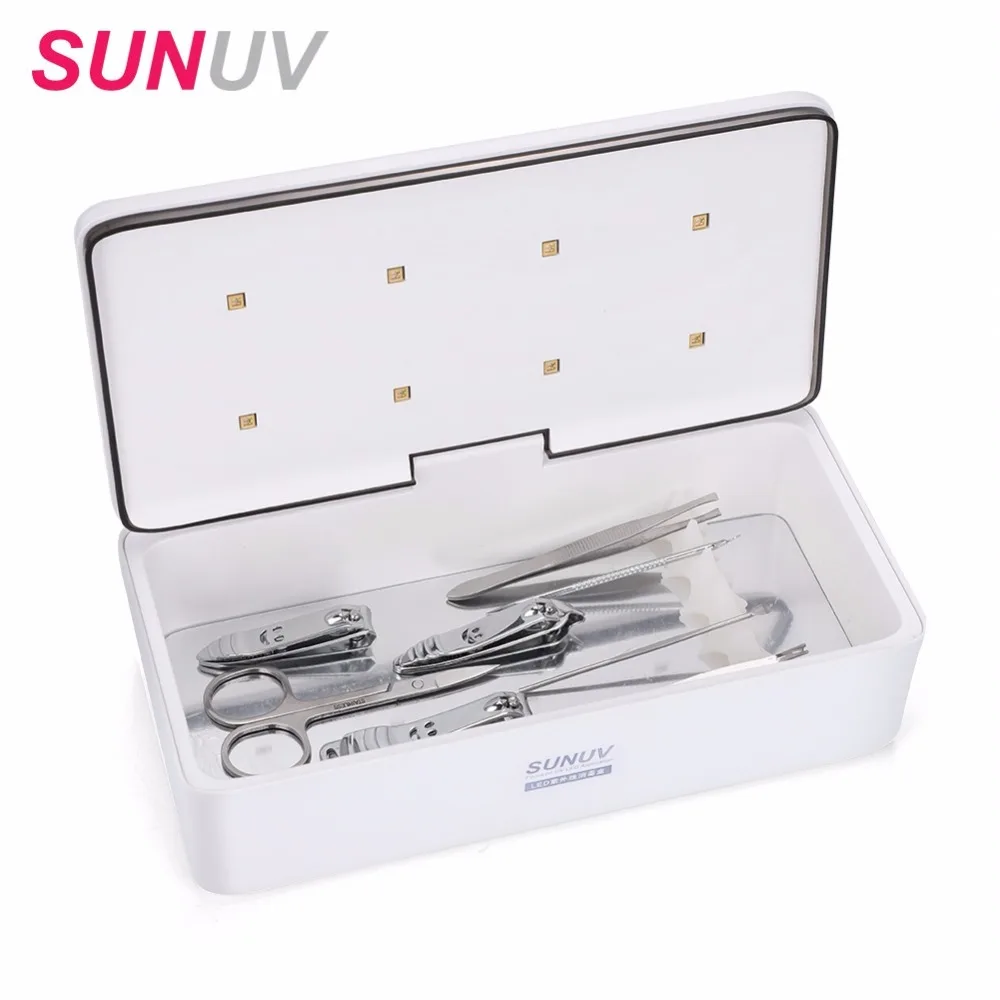 

SUNUV LED Nail Disinfection Cabinet S2 Personal Care Utensils UV Sterilization Box 280nm Wavelength Kills Bacteria EU/UK/US Plug