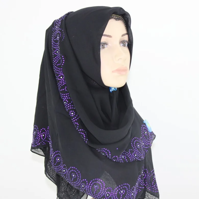 Ramadan islam Rhinestone abaya hijab turban Phoenix flower muslim head