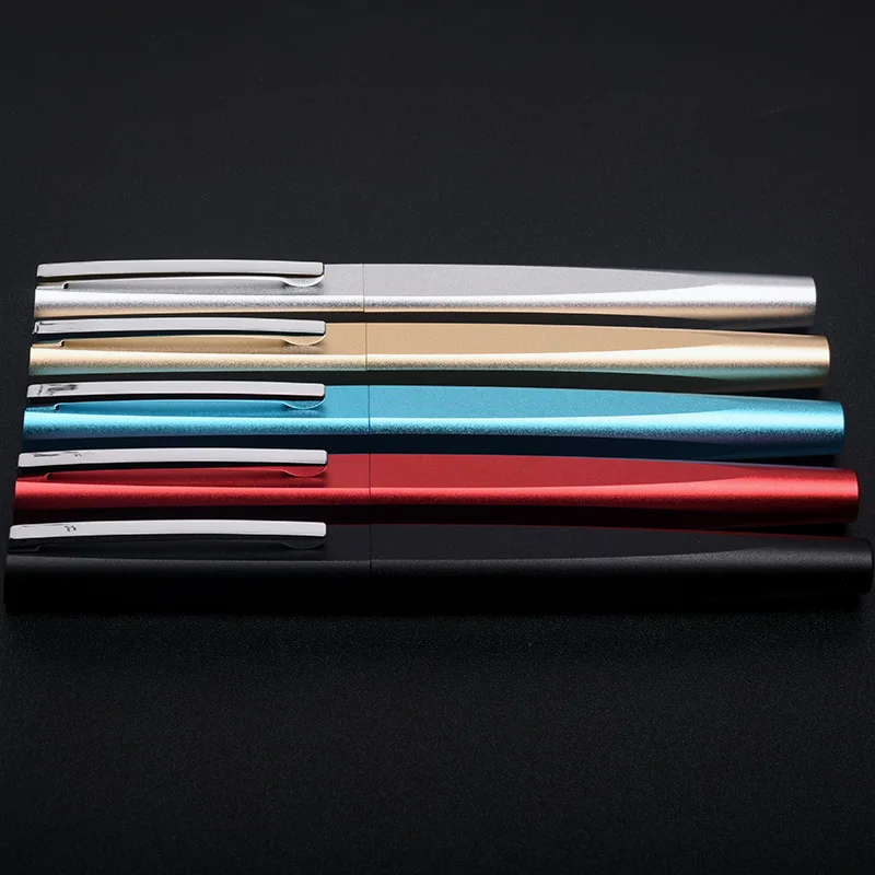KACO квадратная серия Роскошная синяя и серебряная перьевая ручка с 0,5 мм пером Nobel металлические алюминиевые чернильные ручки