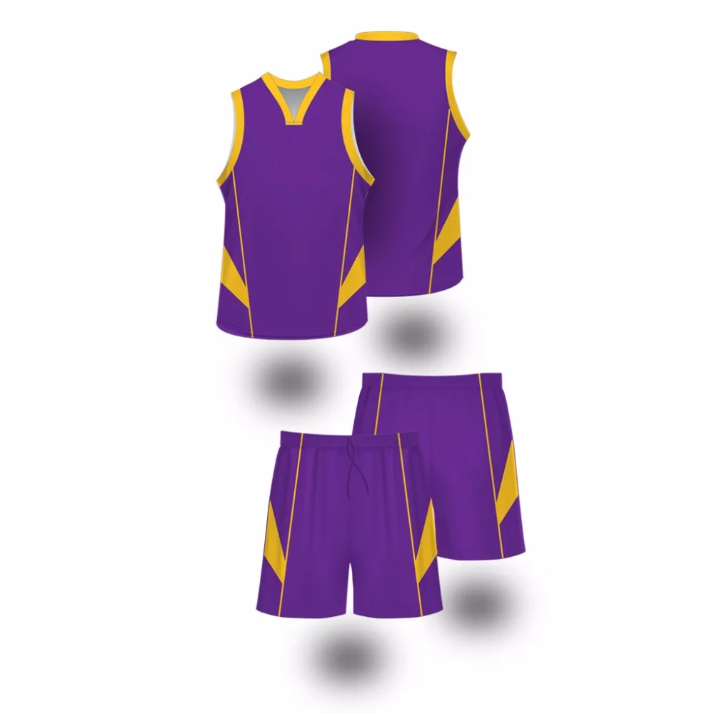 top quality basketball uniform design purple color sublimation printed