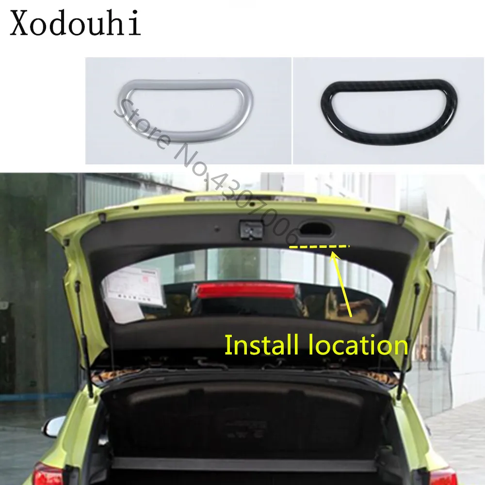 

For Hyundai Kona Encino Kauai 2017 2018 2019 Car body Rear back tail trunk back handle bowl Cover Stick Detector Trims Frame