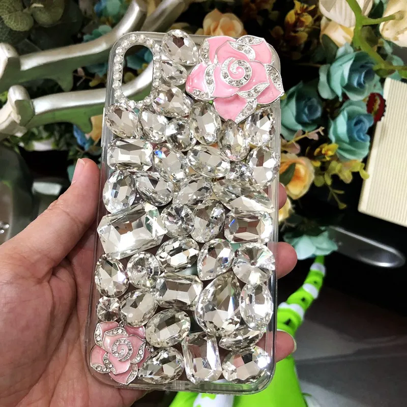 Для iPhone XS Max Lady Love Shape Bling Diamond Case горный хрусталь камень ювелирное покрытие чехол