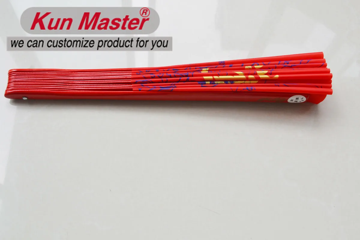 Kun Master 34 см Бамбук китайский кунг-фу Тай Чи FanWith китайский дизайн слова красный чехол