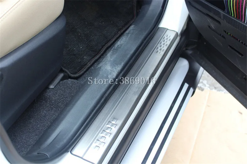 Нержавеющая сталь Накладка порога двери Добро пожаловать педаль порог автомобильные аксессуары Подходит для Toyota RAV4 2013