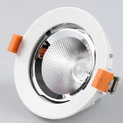 6 шт. 50 Вт Светодиодный светильник AC85-265V круглый черный белый светодиодный потолочный светильник для внутреннего освещения с приводом