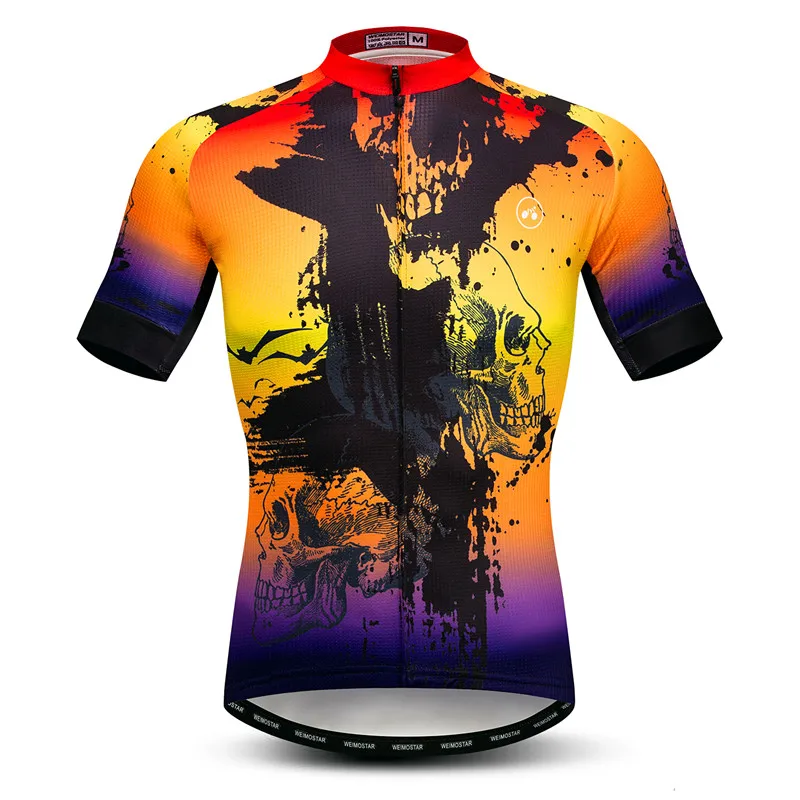 Weimostar, Череп, для езды на велосипеде, Джерси, мужские, для горного велосипеда, Джерси, mtb, одежда для велосипеда, Майо, Ciclismo, летняя, анти-пот, велосипедная рубашка - Цвет: Color 4