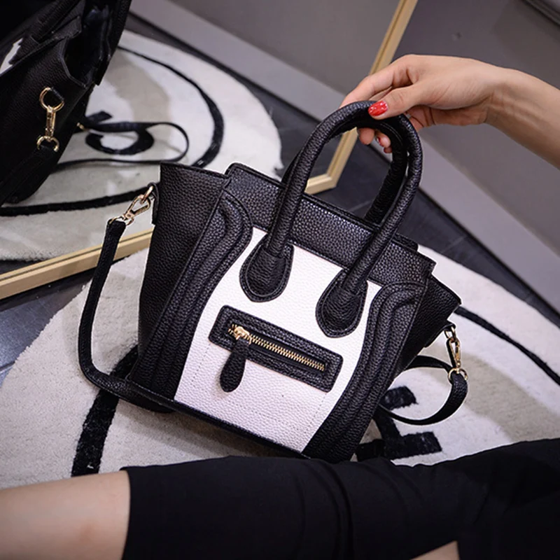 Новая женская сумка со смайликом, брендовая дизайнерская сумка из искусственной кожи, женская сумка через плечо, высокое качество, сумка через плечо
