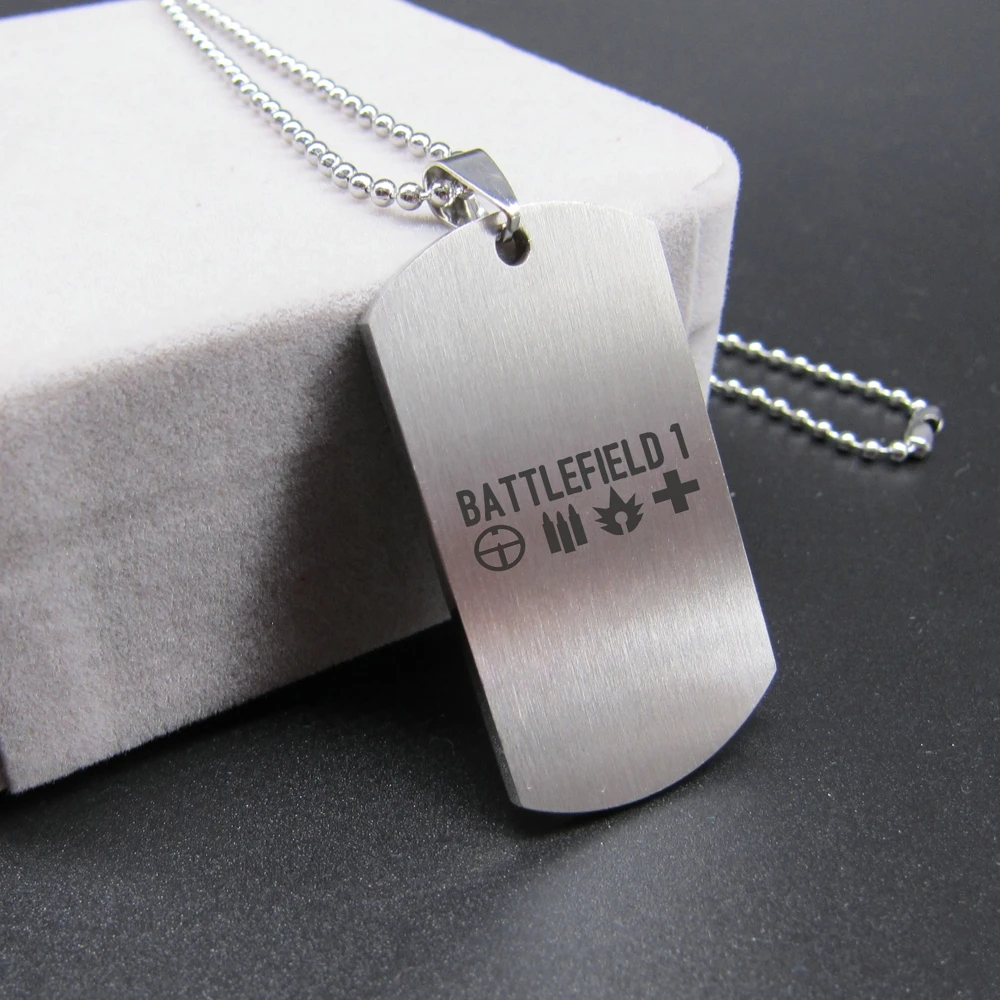 Ожерелье BF1 из нержавеющей стали с логотипом Bullet Aim rescue высокое качество|necklace