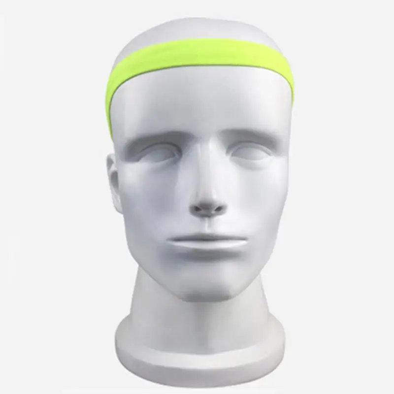 Новая спортивная повязка для головы для мужчин и женщин голова Пот Группа Бег футбол теннисный головной платок силиконовый Противоскользящий Эластичный Напульсник повязка для волос - Цвет: Зеленый