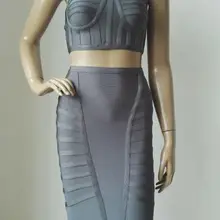 Новое поступление для женщин завод grils 'платья для gery бинты из двух частей бюстье комплект вечерние+ костюм