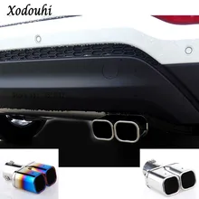 Для hyundai Tucson 2015 2016 2017 2018 крышка автомобиля глушитель внешний конец трубы выход посвятить нержавеющая сталь выхлопной Совет Хвост 1 шт