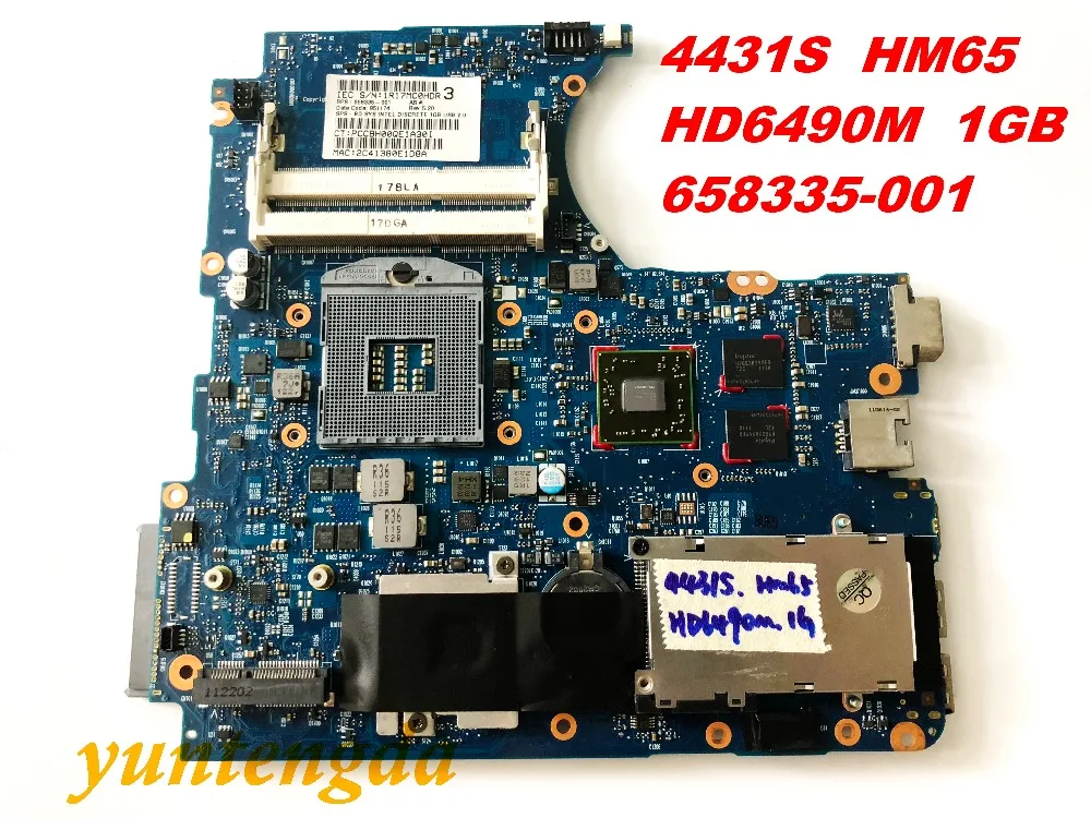 Оригинальная материнская плата для HP 4431S HM65 HD6490M 1 ГБ 658335-001 Протестированы хорошие