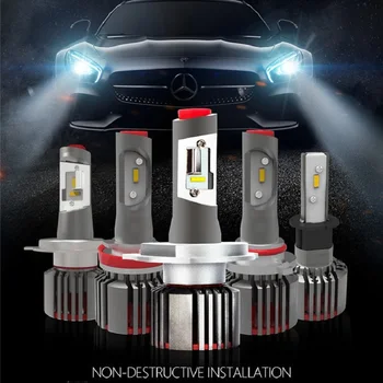 

2019 New 2PCS H7 LED 5800LM/PAIR Mini Car Headlight Bulbs H1 H7 LED H8 H9 H11 Headlamps Kit 9005 HB3 9006 HB4 Auto LED Lamps
