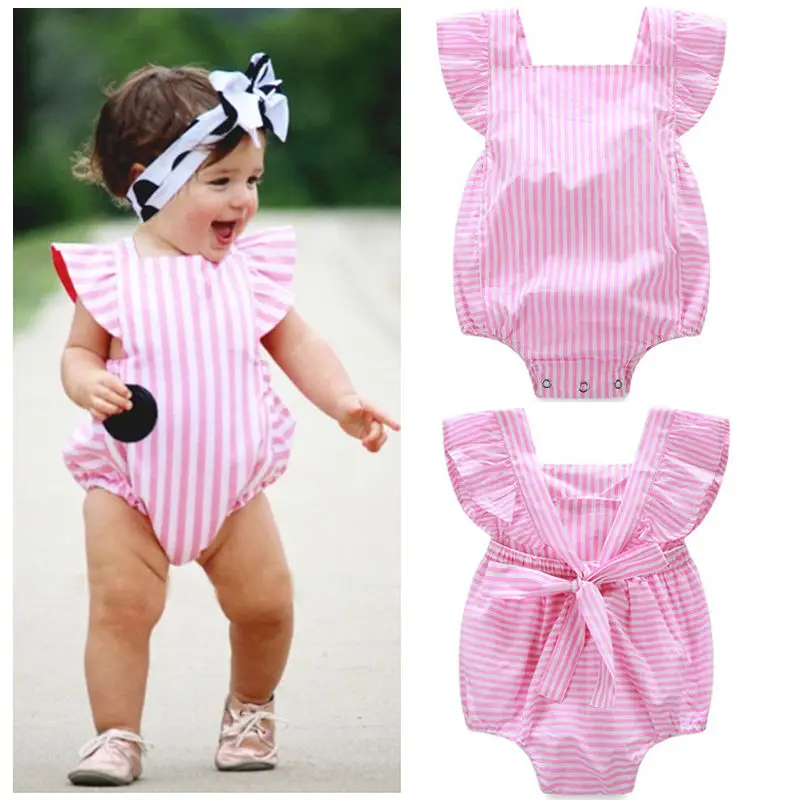 

Cute Infant Baby Kids Girl Clothes Bow Romper Jumpsuit Outfits Sunsuit