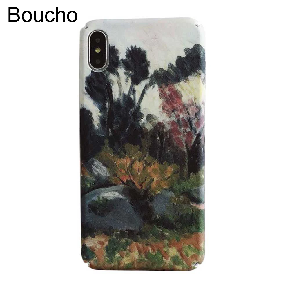 Винтажный чехол Boucho для iphone XS MAX XR X разноцветный с цветочным рисунком и чернилами